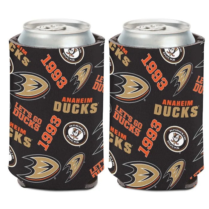 Anaheim Ducks Retro Scatterprint Can Cooler