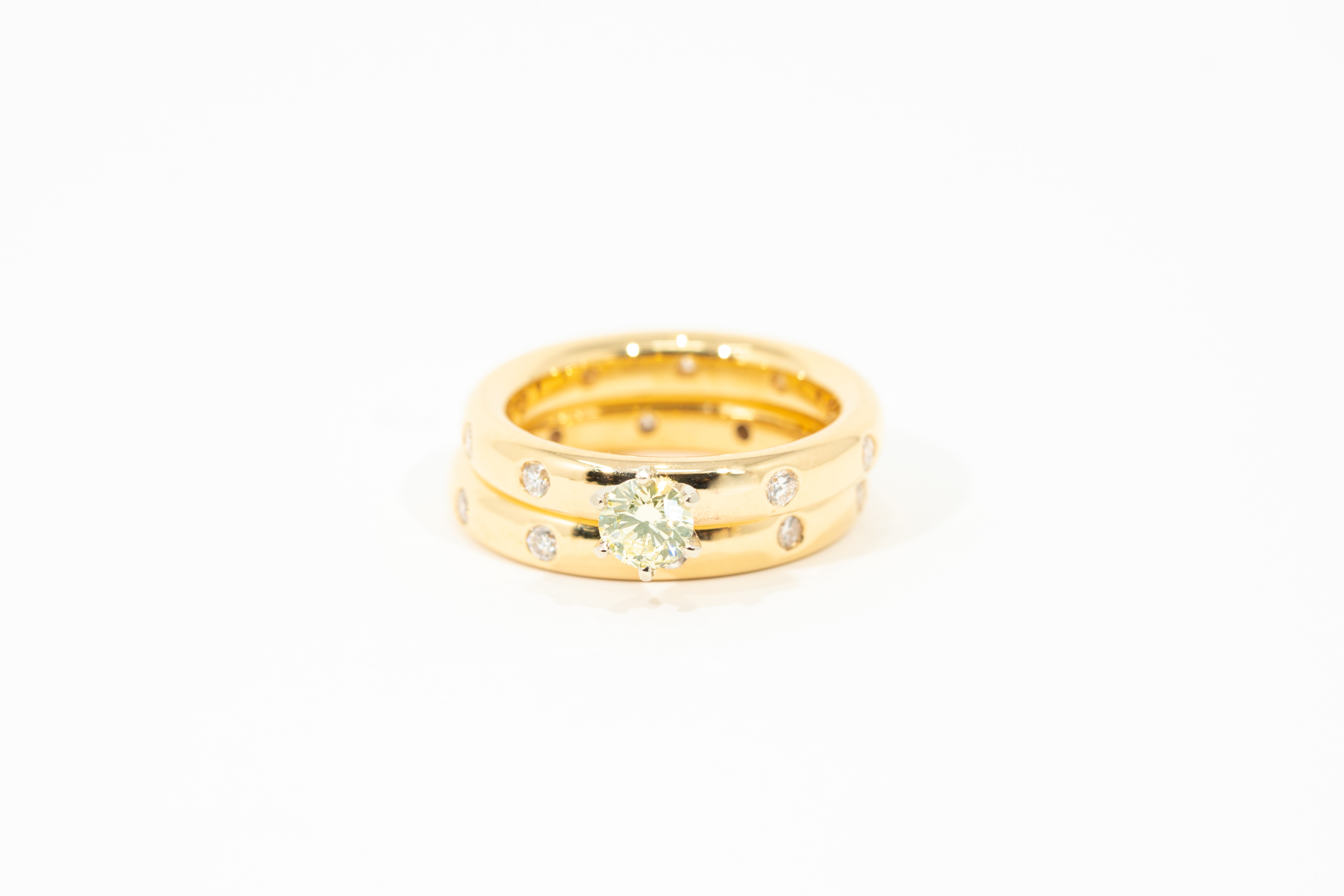 Rings of Eternity 14K Yellow-Gold Wedding Set