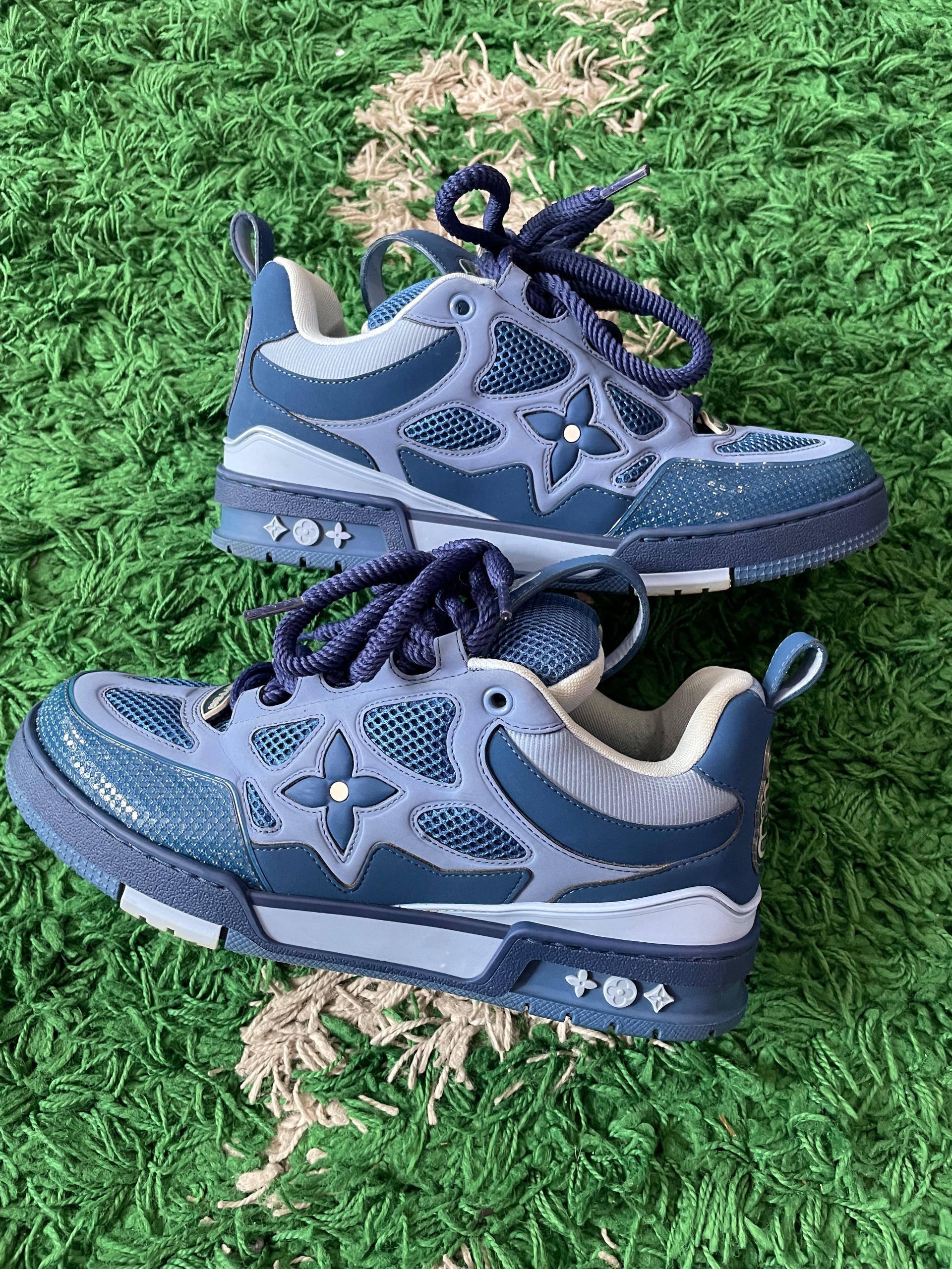 Louis Vuitton skate sneakers blue and light blue colorway size 7 (used)