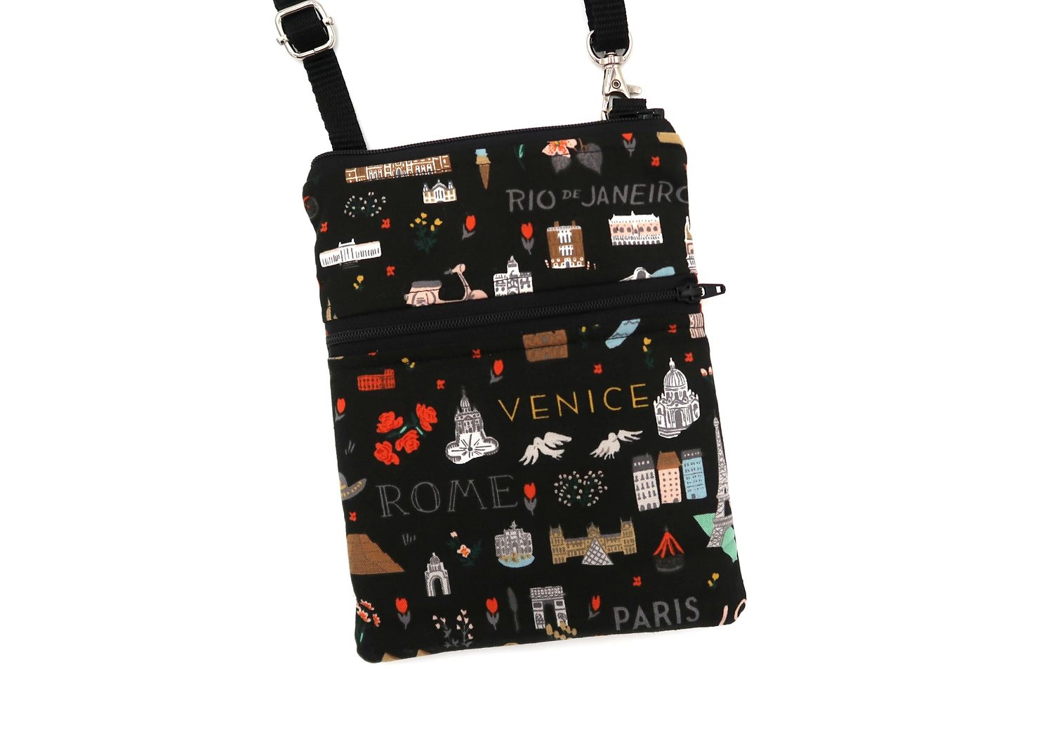 Small Crossbody Bag – World Traveler – handmade crossbody bag