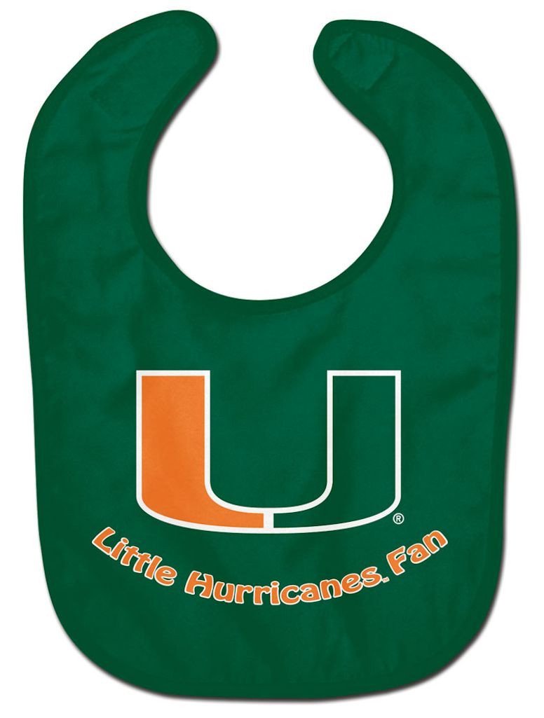 Miami Hurricanes All Pro Little Fan Baby Bib