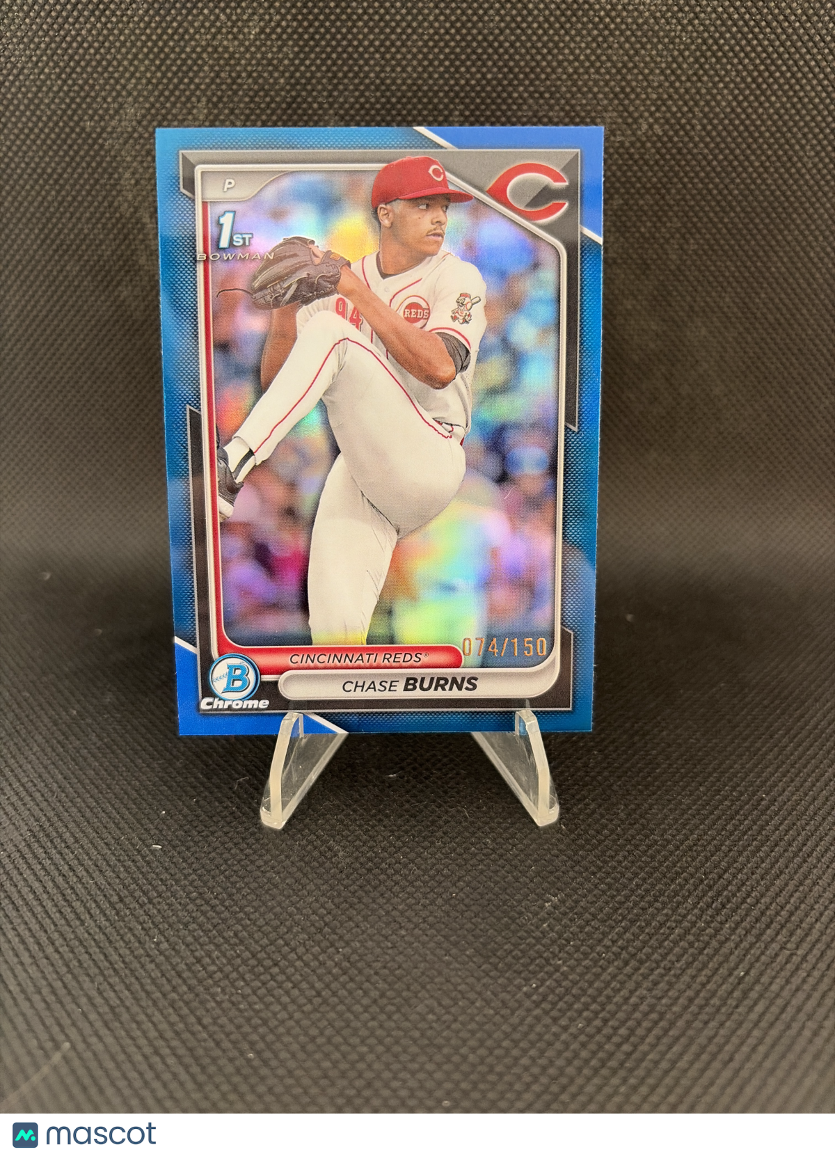 2024 Bowman Chrome Chase Burns True Blue Refractor /150