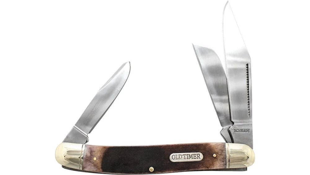 Old Timer Genuine Bone Lumberjack Folding Pocket Knife #858OTB