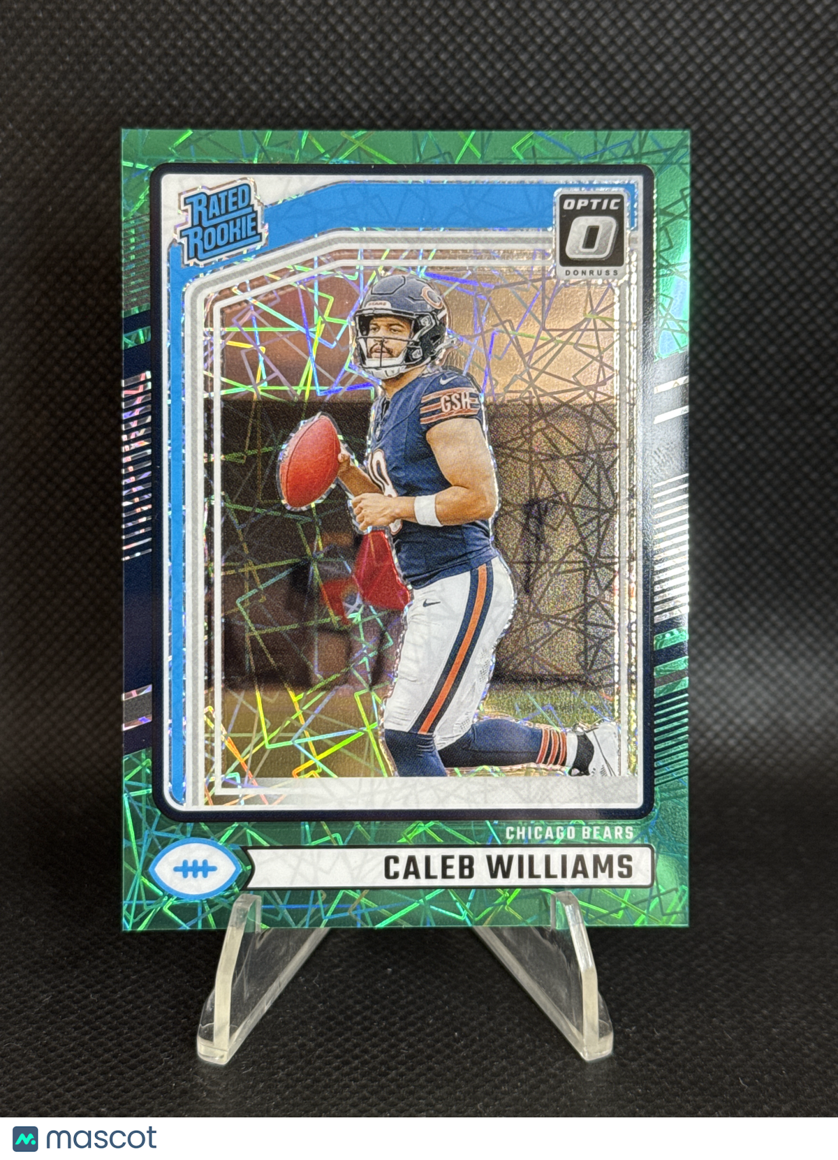 2024 Panini Donruss Optic Prizm Caleb Williams #327 Green Velocity