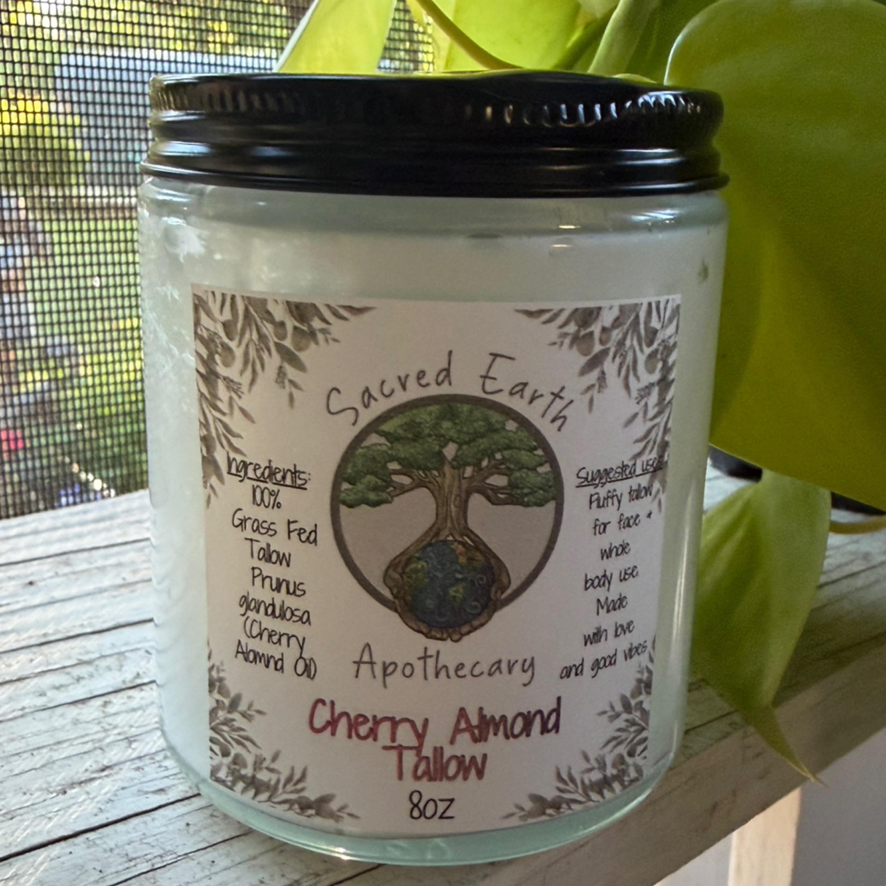 Sacred Earth Apothecary - 8oz Cherry Almond Tallow 