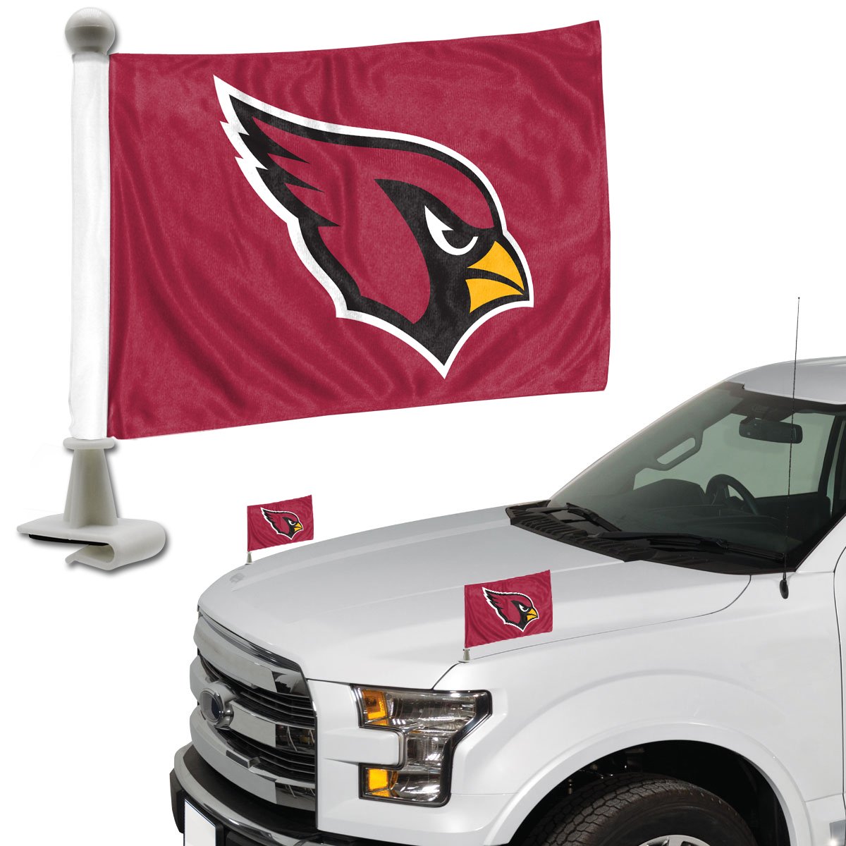 Arizona Cardinals Ambassador Car Flags Set