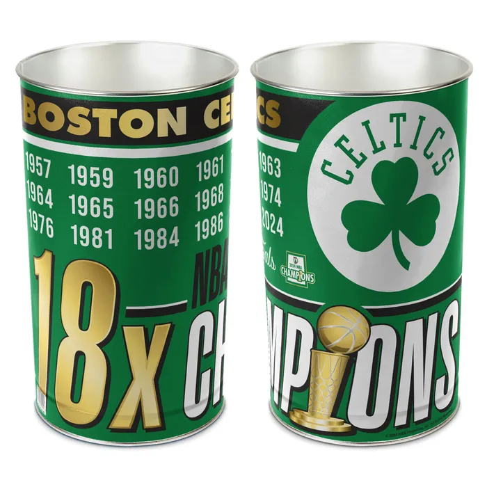 Boston Celtics 18X World Champions Wastebasket 15"