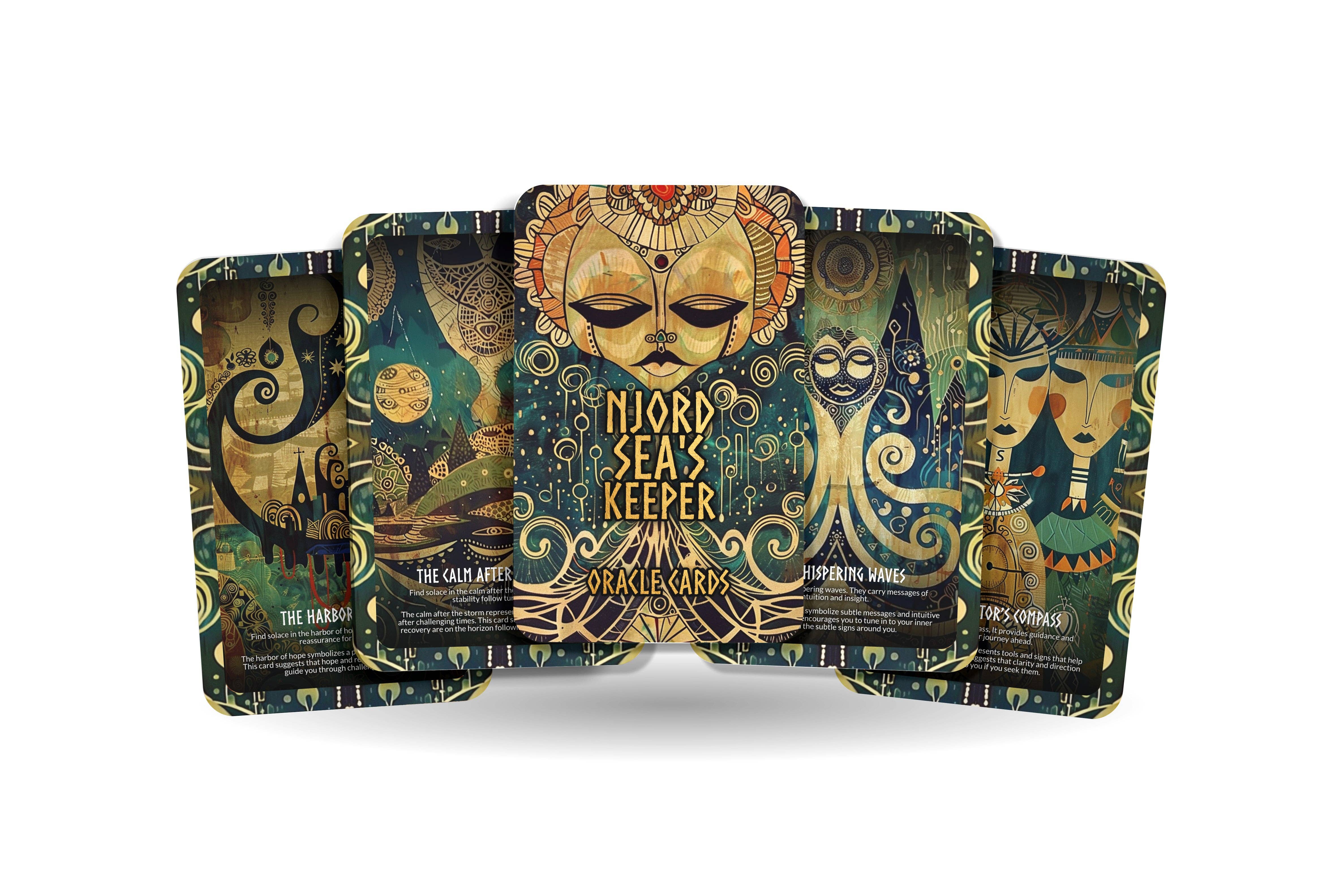 Njord - Sea's Keeper Oracle Deck Cards - Embracing the ebb and flow of life's currents like the god of seas