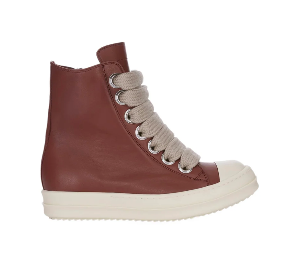 Rick Owens Concordians Jumbo Lace Leather High Rosewood/Milk ( NEW ) SIZE 47