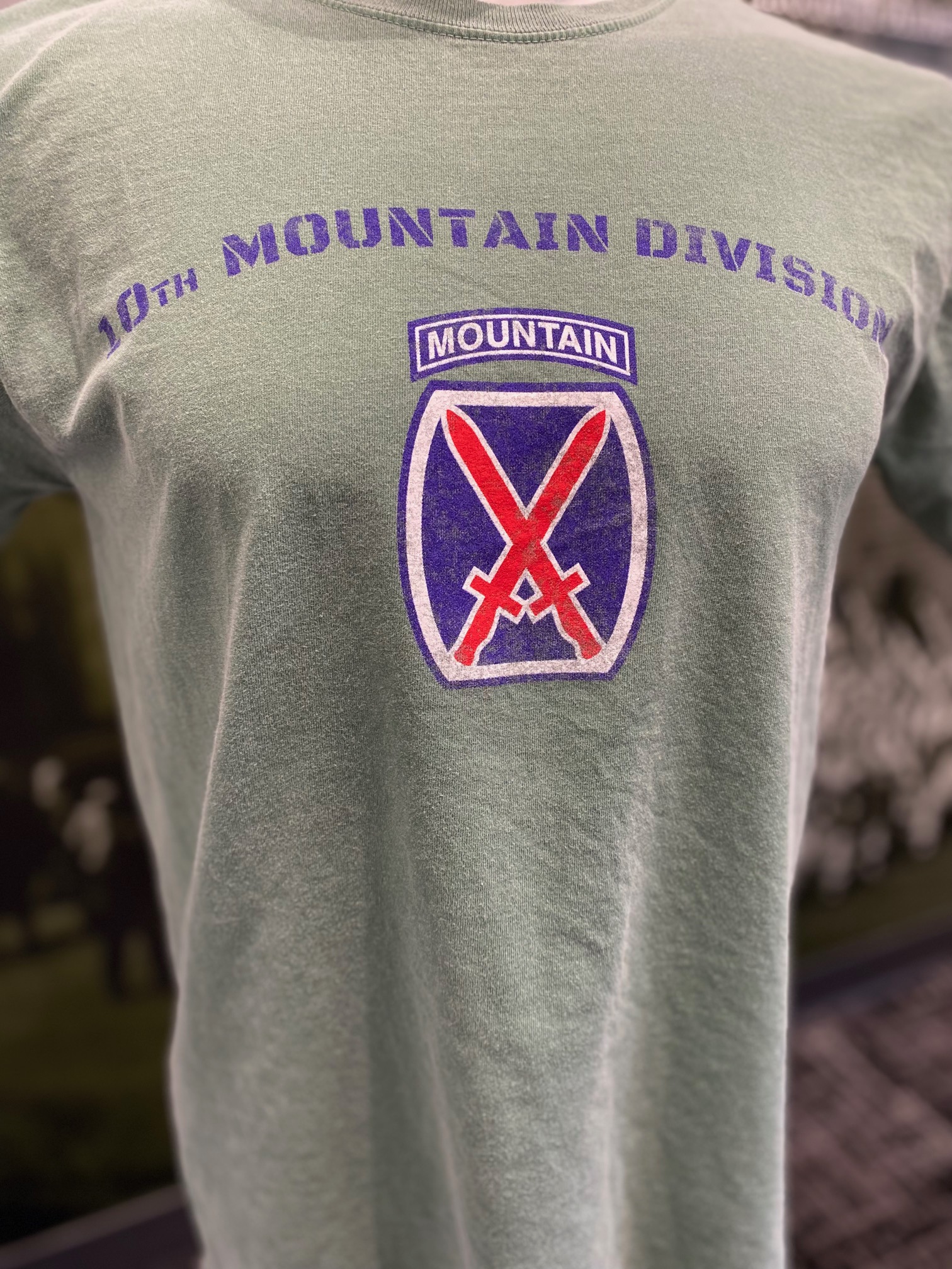 10th Mountain Division Green Short Sleeve T-shirt