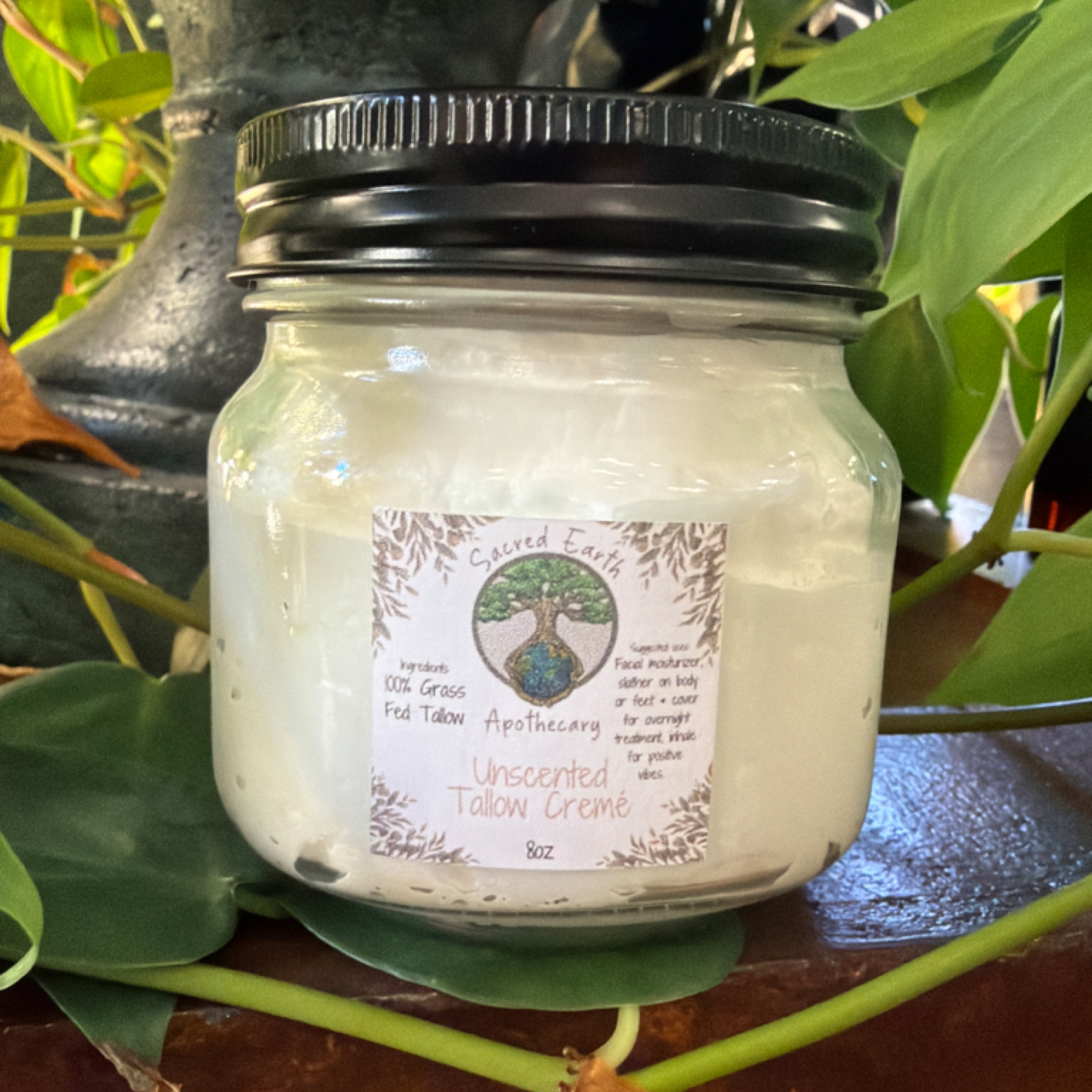 Sacred Earth Apothecary - 8oz Unscented Tallow