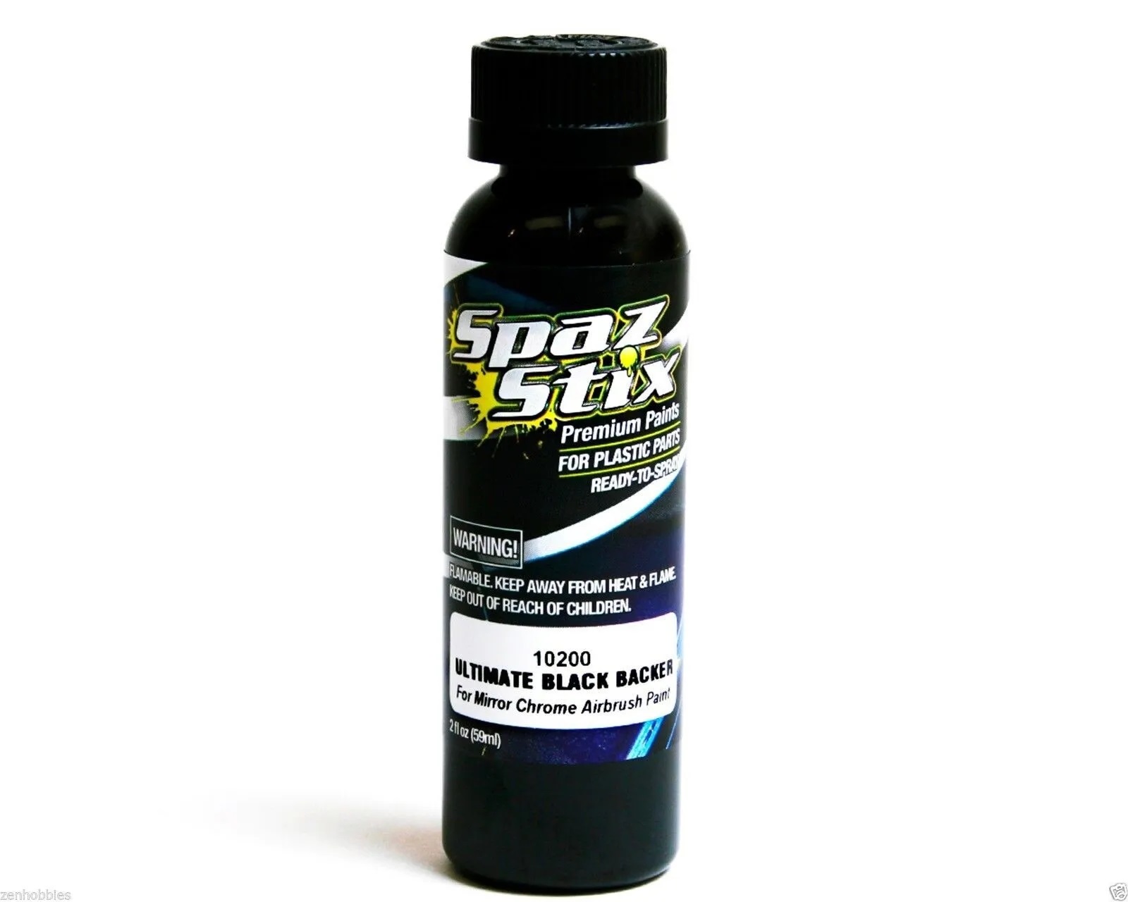 Ultimate Black Backer For Mirror Chrome Airbrush Paint 2oz 10200