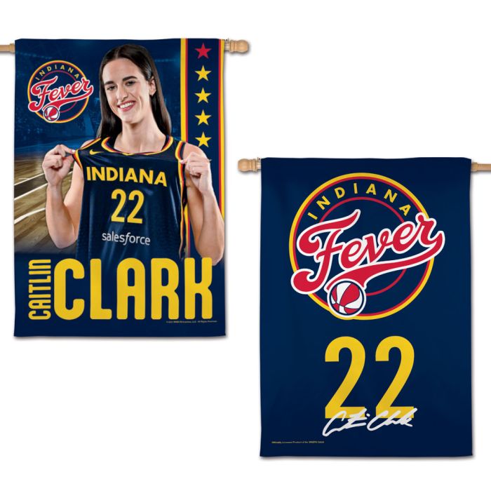 Indiana Fever Caitlin Clark #22 2 Sided House Flag 28x40"
