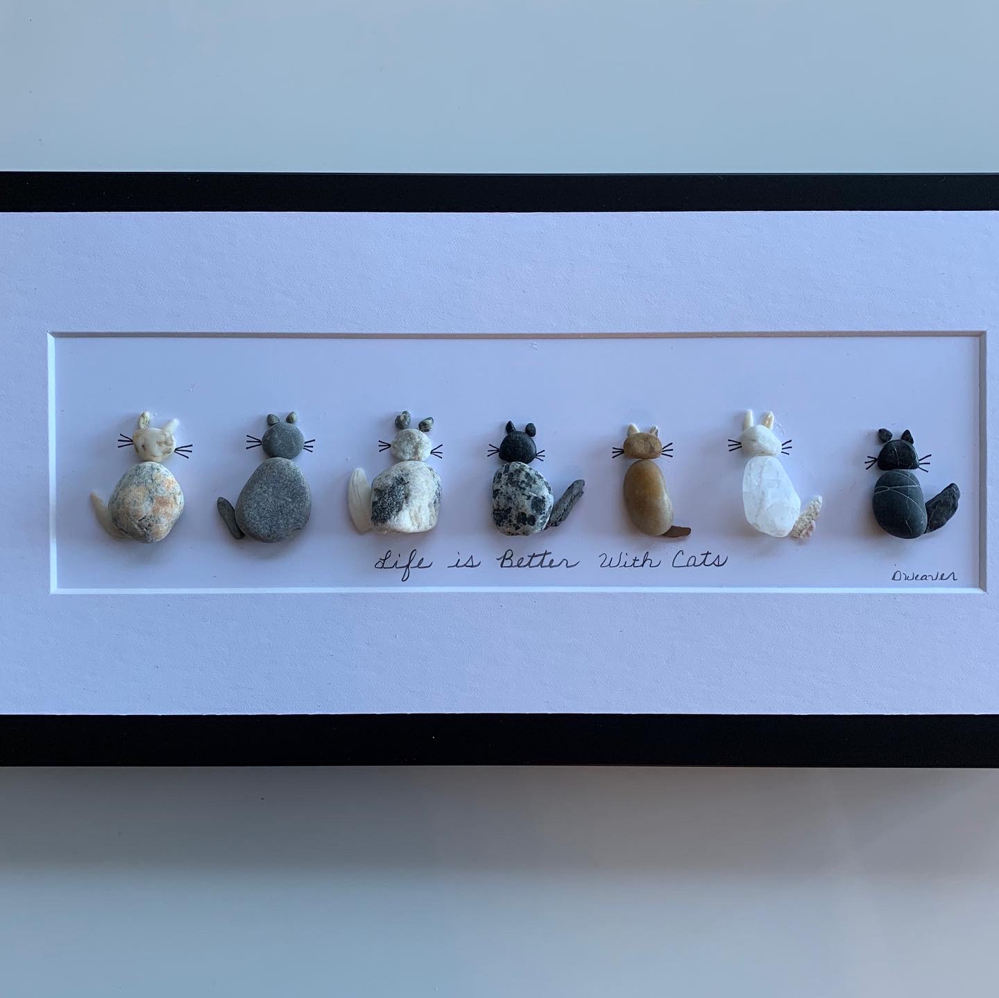 Life is Better With Cats for cat lovers! (cat pebble art-will replicate)