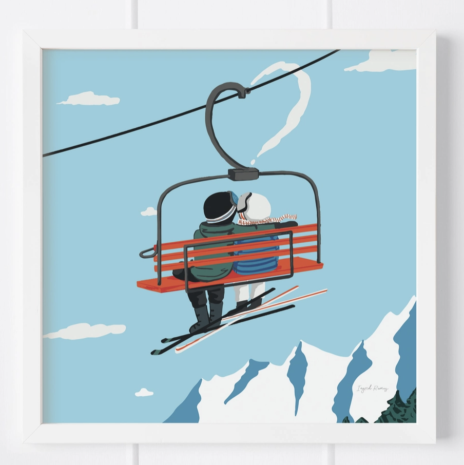 Ski Love Framed Art