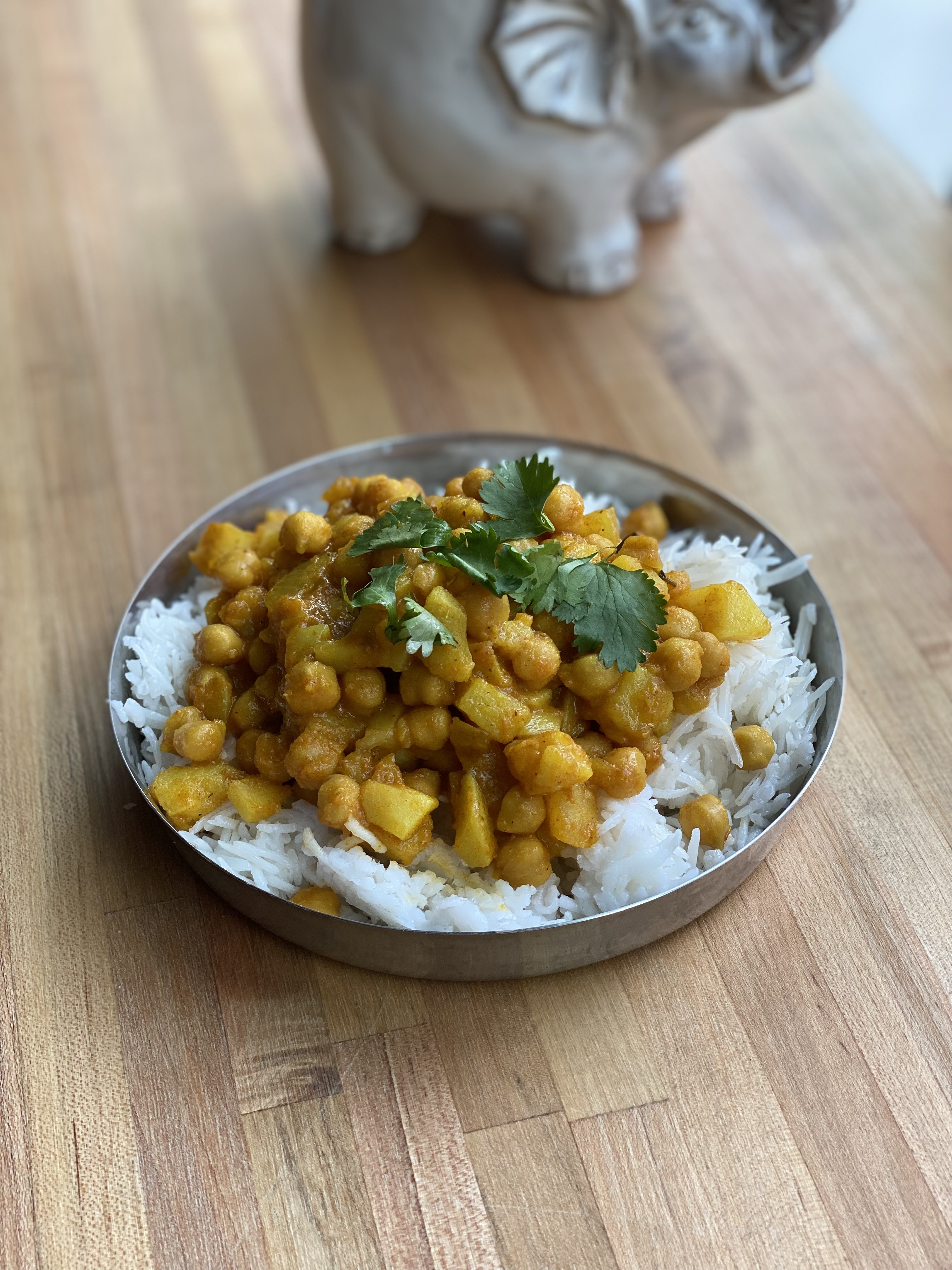 Chana Masala with Rice or Roti