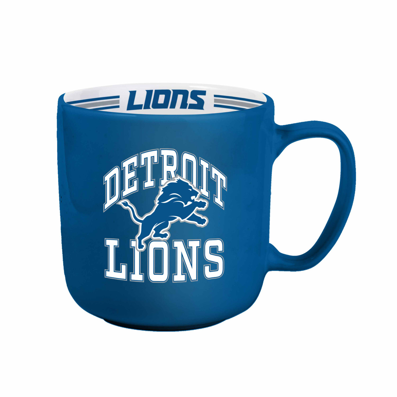 Detroit Lions Team Stripe Design Coffee Mug 15oz