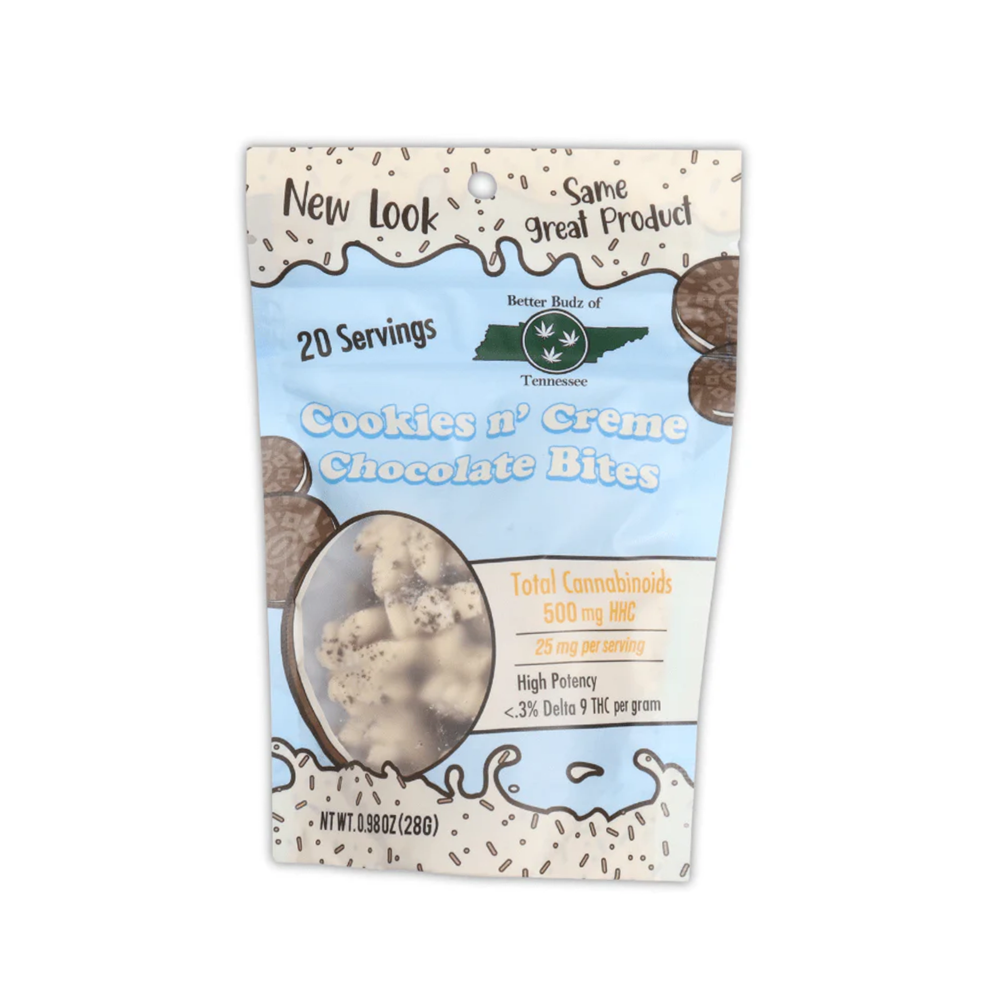 Better Budz Cookies N Creme Choc Bites HHC 500mg