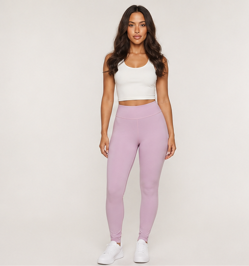High-waisted hip-lifting athletic leggings