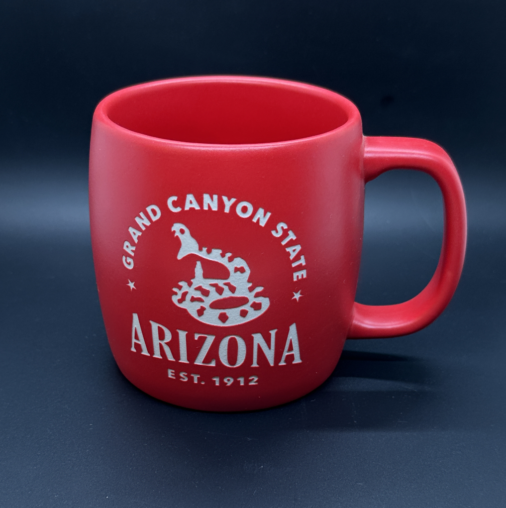 Arizona Etched Mug with Rattlesnake