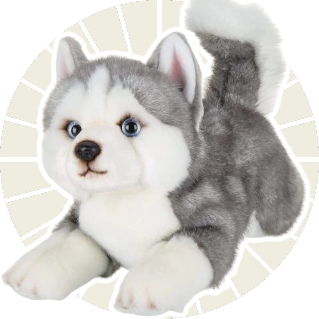 Bearington Collection | Manouk Plush Husky Dog