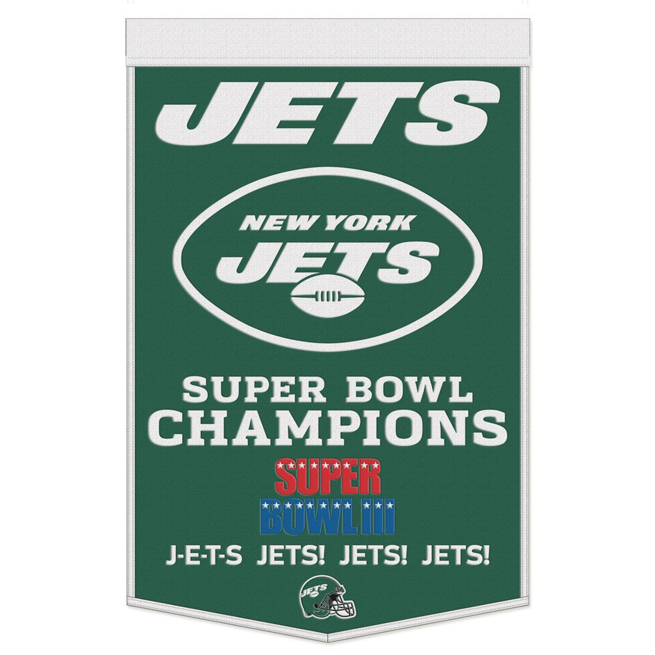 New York Jets Wool Dynasty Championship Banner 24x38"
