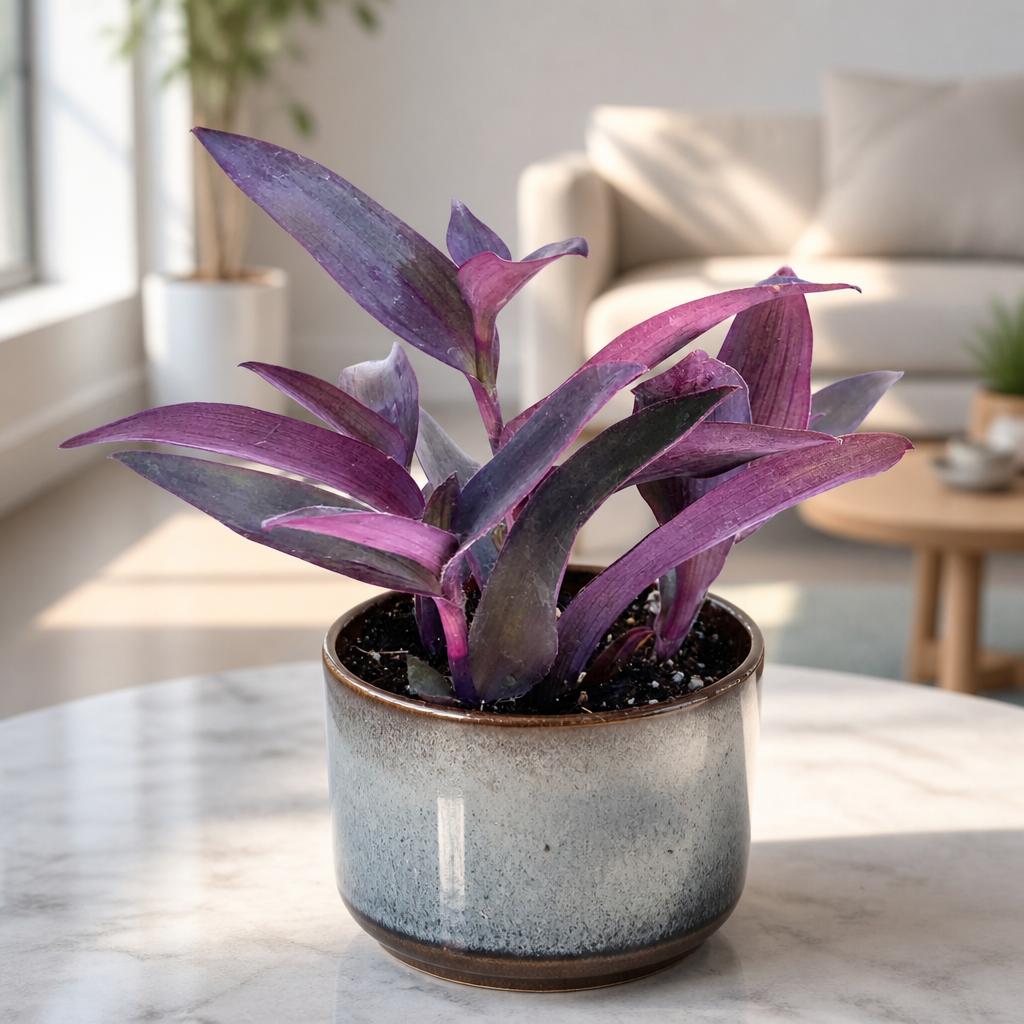 Tradescantia Pallidia - 2x Mini Plug Plants - Vibrant Purple Foliage