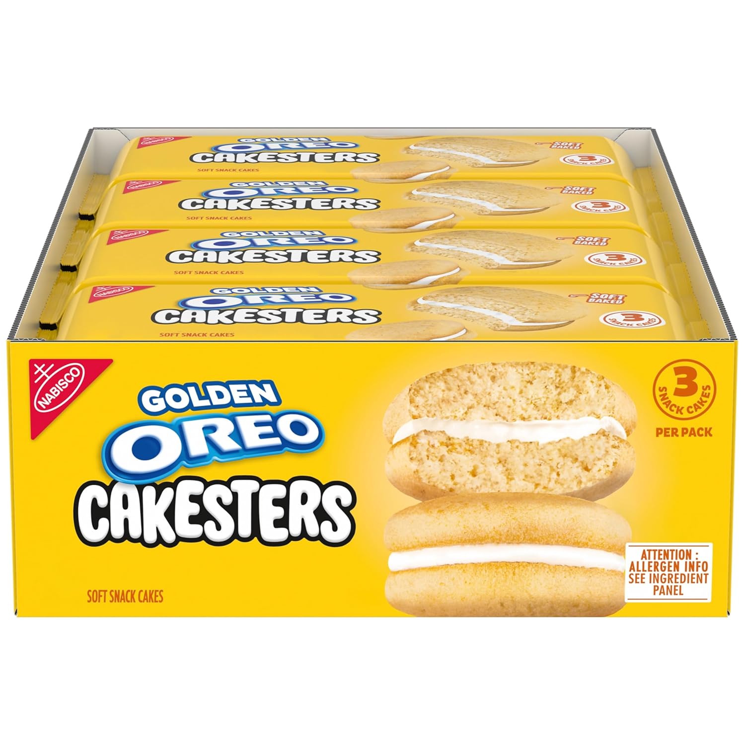 Golden Oreo Cakesters 8 Ct 3.03 Oz Packs Tray