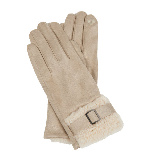 Morgan Teddy Gloves-Cream