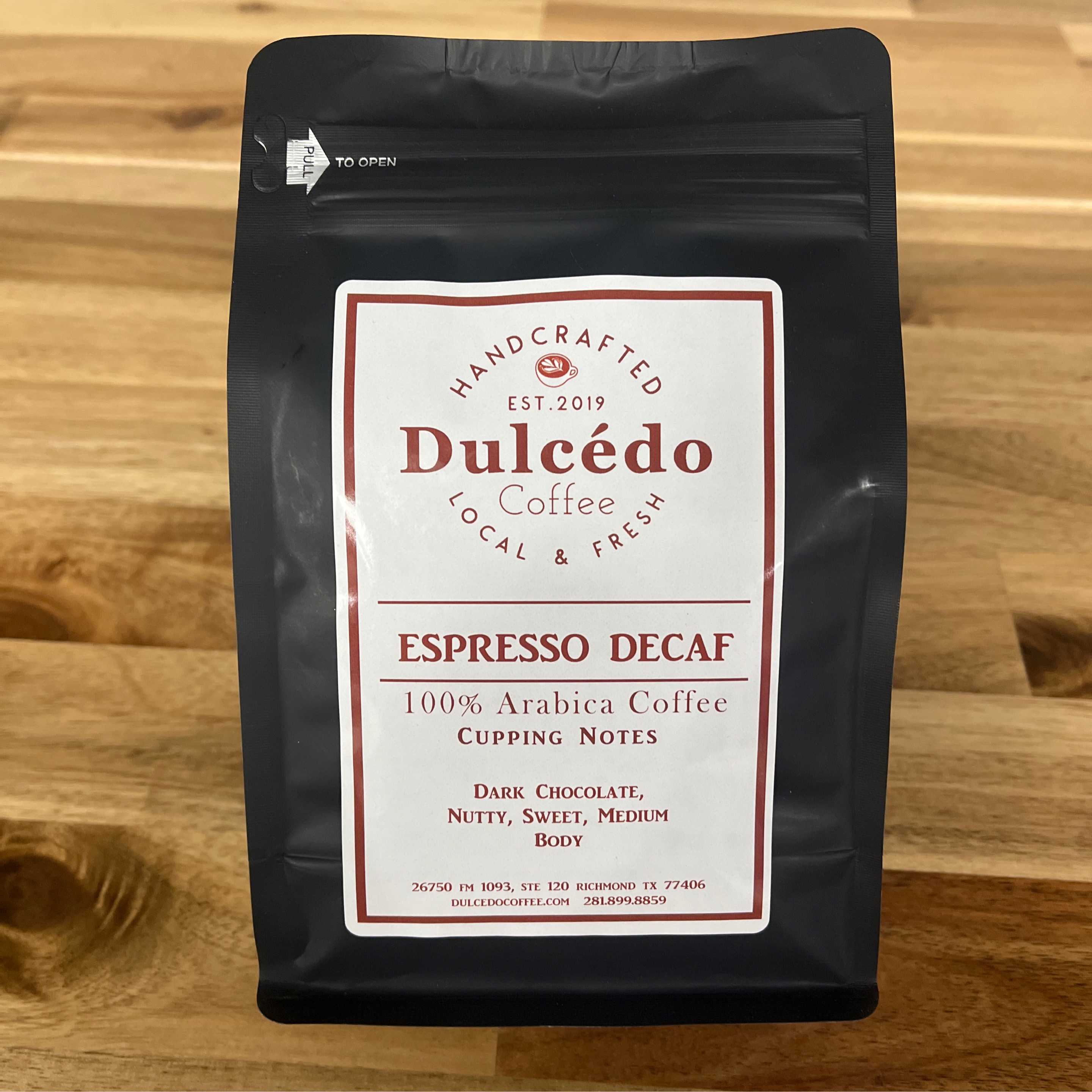 Coffee Retail Bag: Espresso Decaf