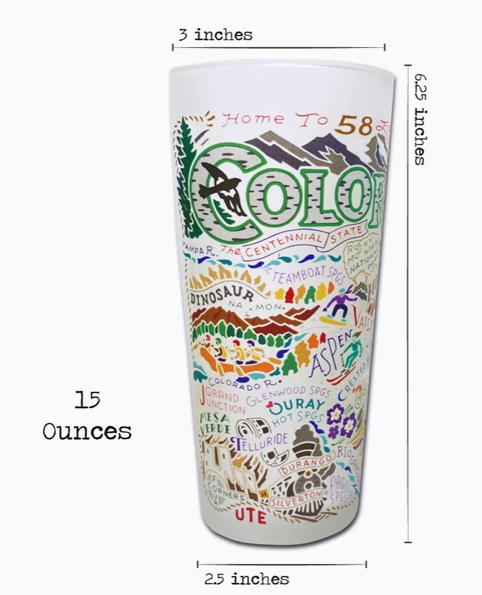 Colorado Drinking Glass Catstudio
