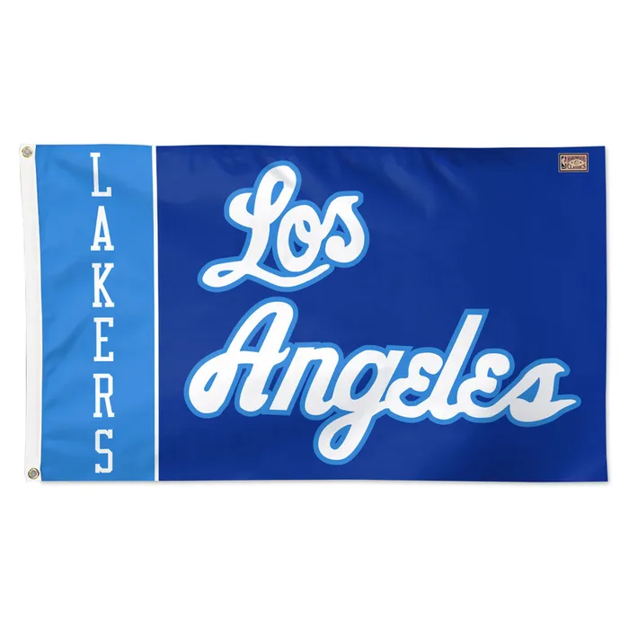 Los Angeles Lakers Deluxe Retro Blue Flag 3x5'