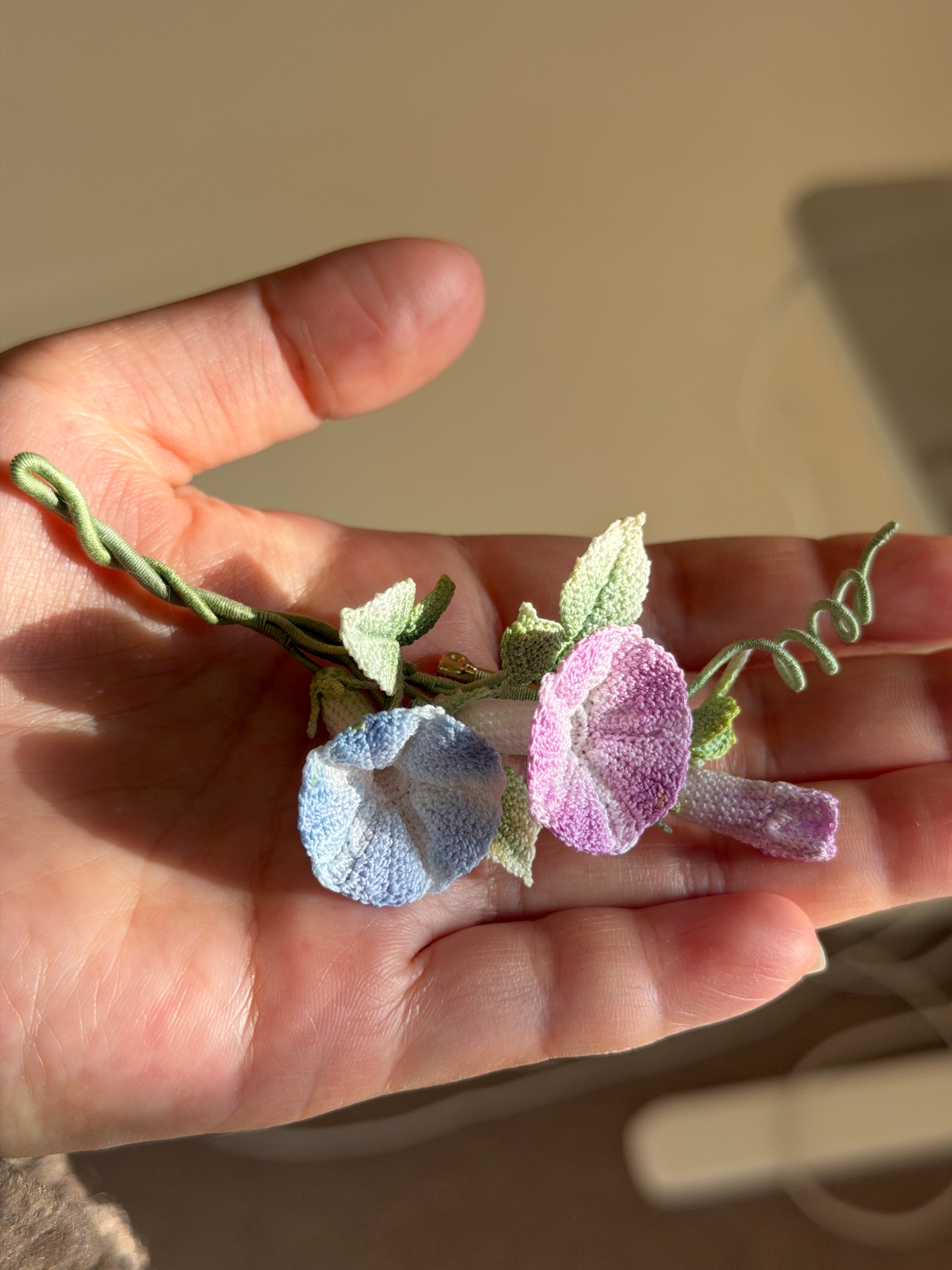 Morning Glories Brooch