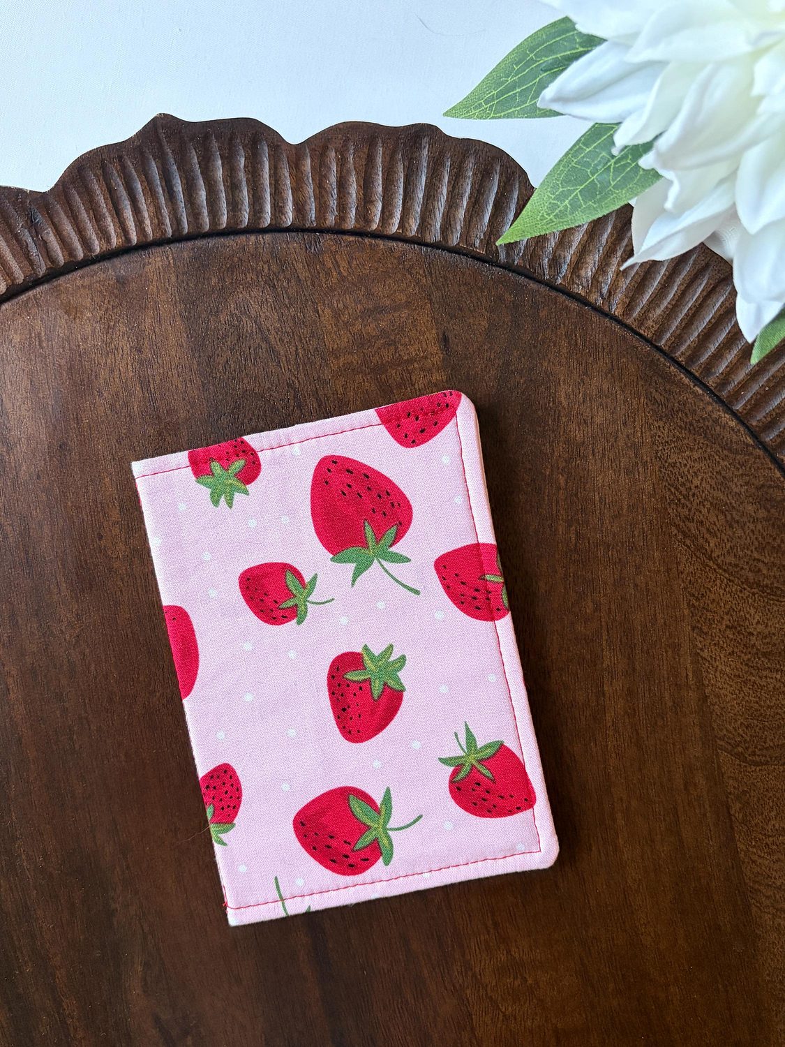 Passport Cover – Strawberries & Dots, photo 2 of 3