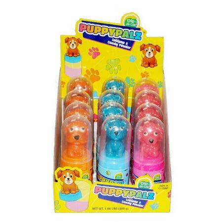 Koko Dip N Lik 12 Ct 1.3 Oz Puppy Palz Lollipop Candy Toy