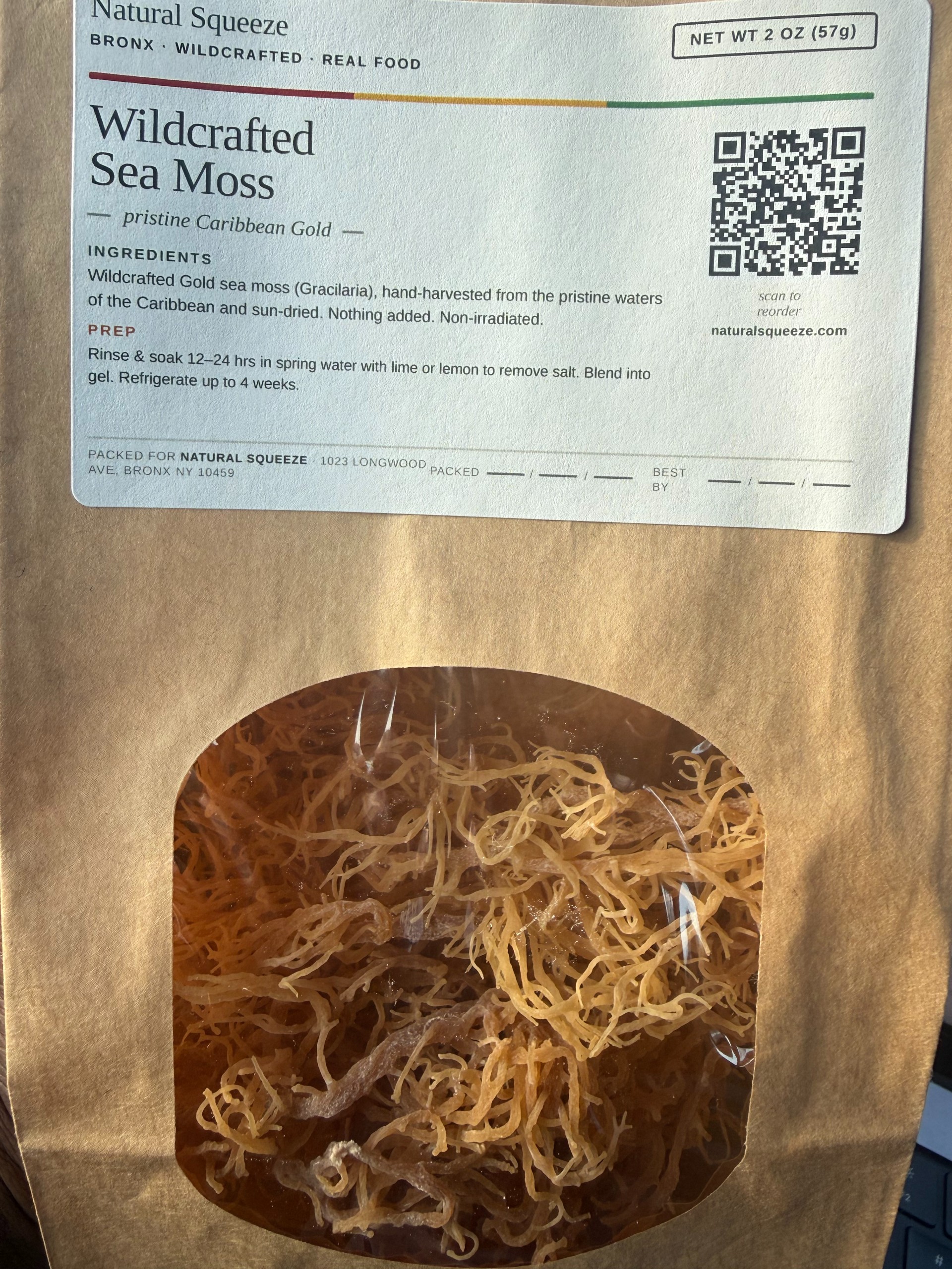 Wildcrafted Caribbean Gold Sea Moss