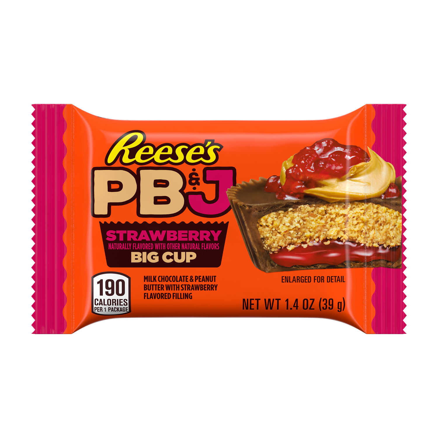Reeses PB&J 16 Ct 1.4 Oz Big Cup Strawberry Tray
