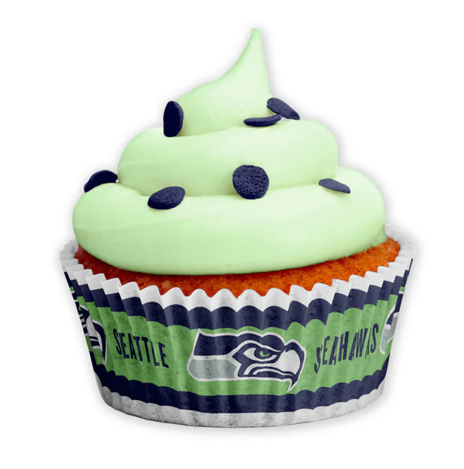 Seattle Seahawks Large Cupcake Wrappers 50 Pack