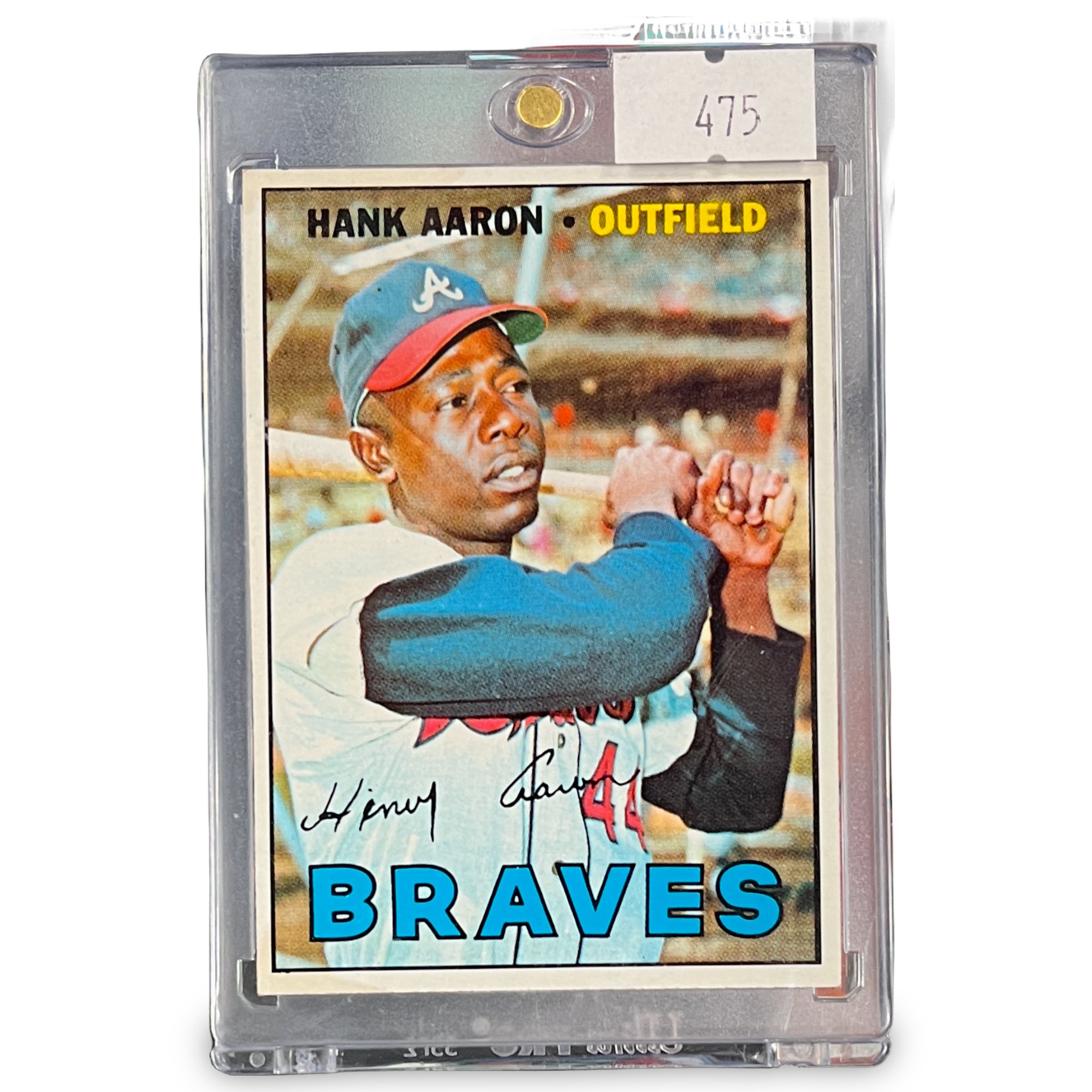 1967 Atlanta Braves Hank Aaron Topps Baseball Card