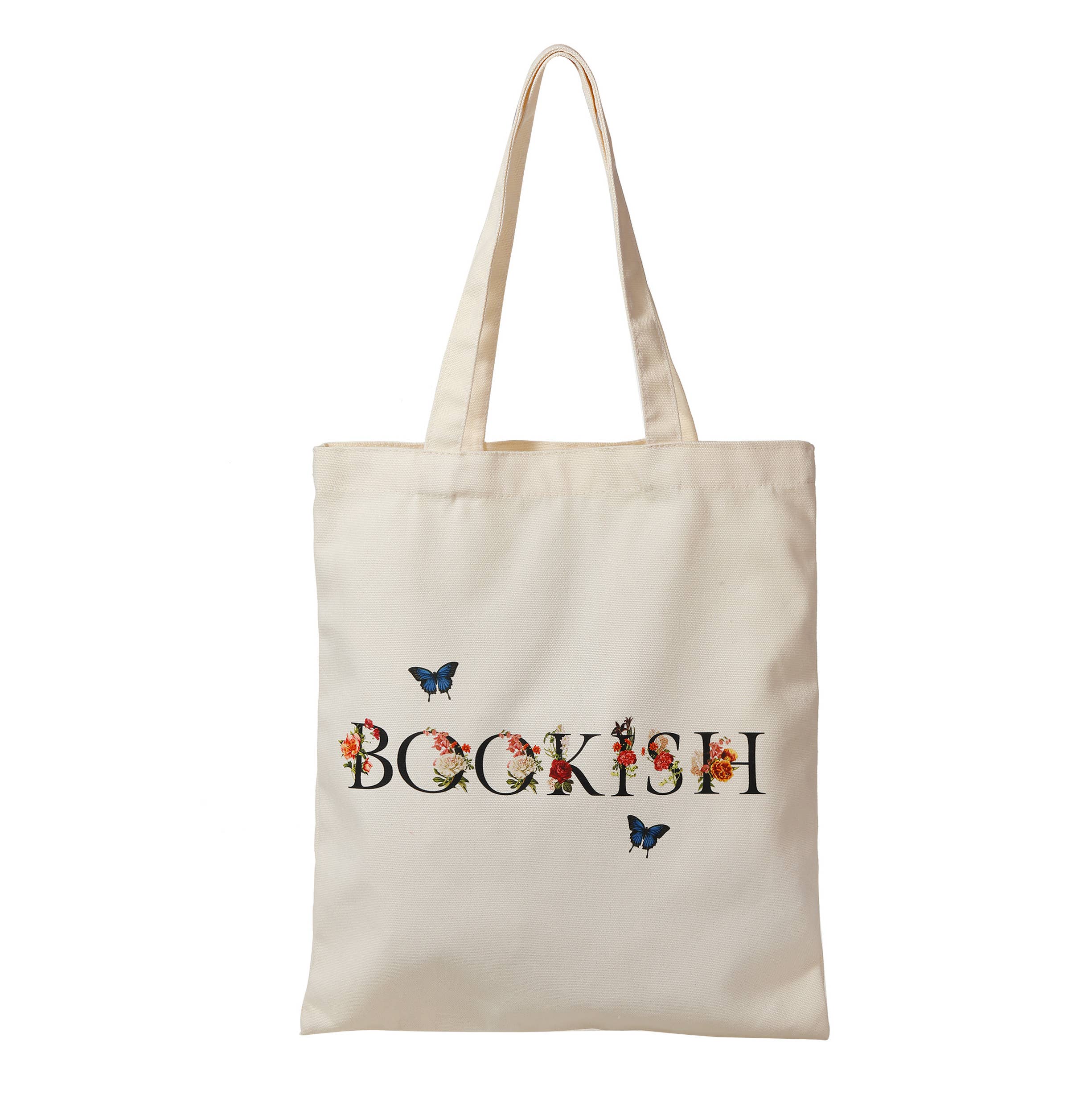 Bookish Floral Tote Bag, Reader, Romantasy, Book Bag