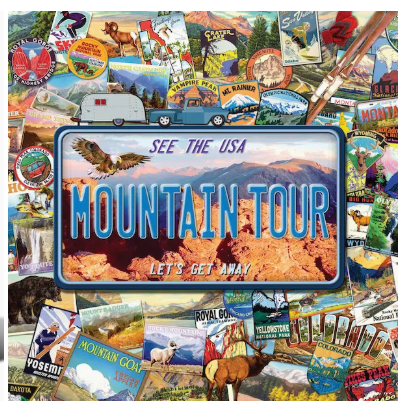Mountain Tour Puzzle by Kate Ward Thacker