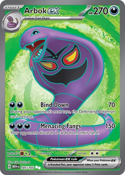 Arbok ex - 185/165 Ultra Rare NM