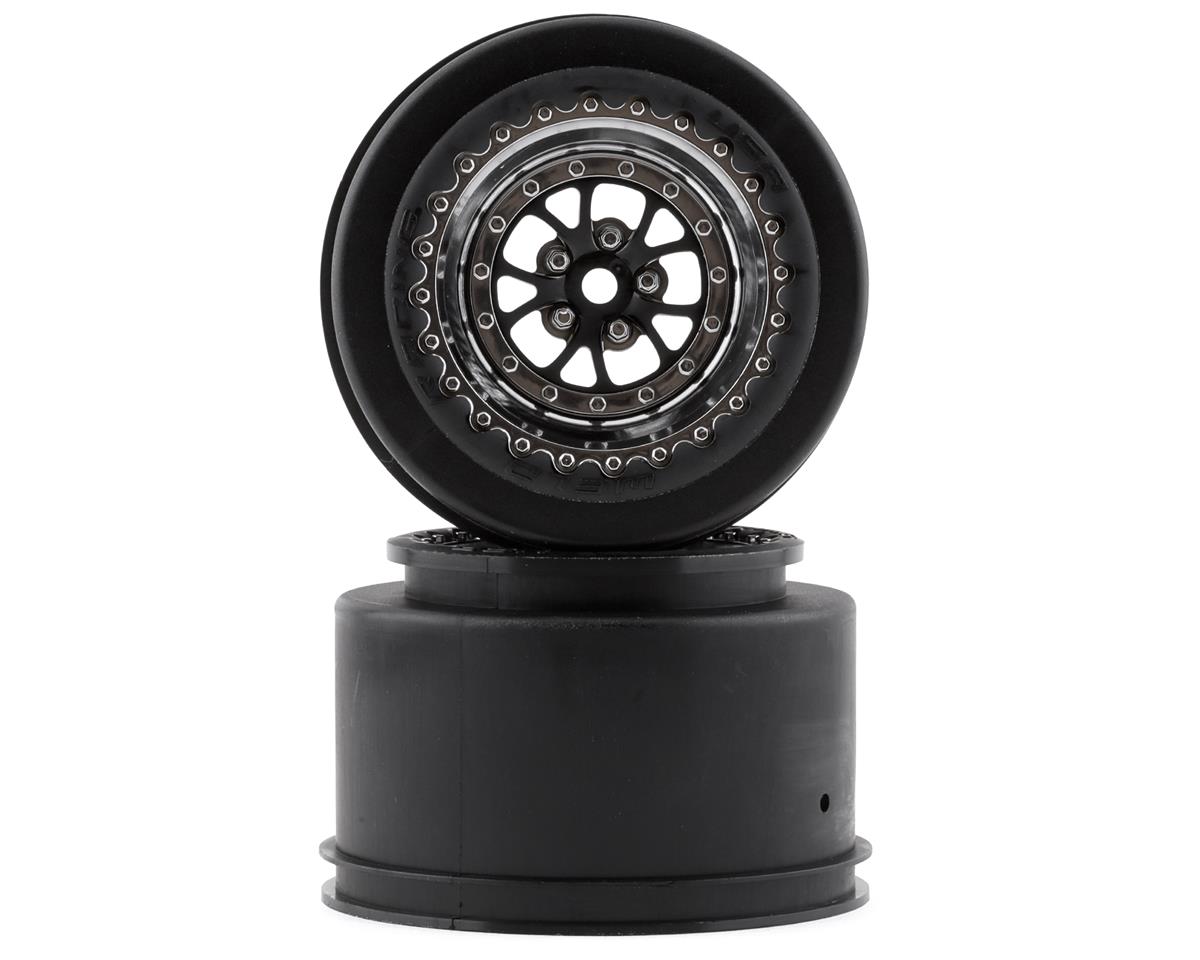 Wheels, Weld Chrome with Black (rear) (2) 9473R
