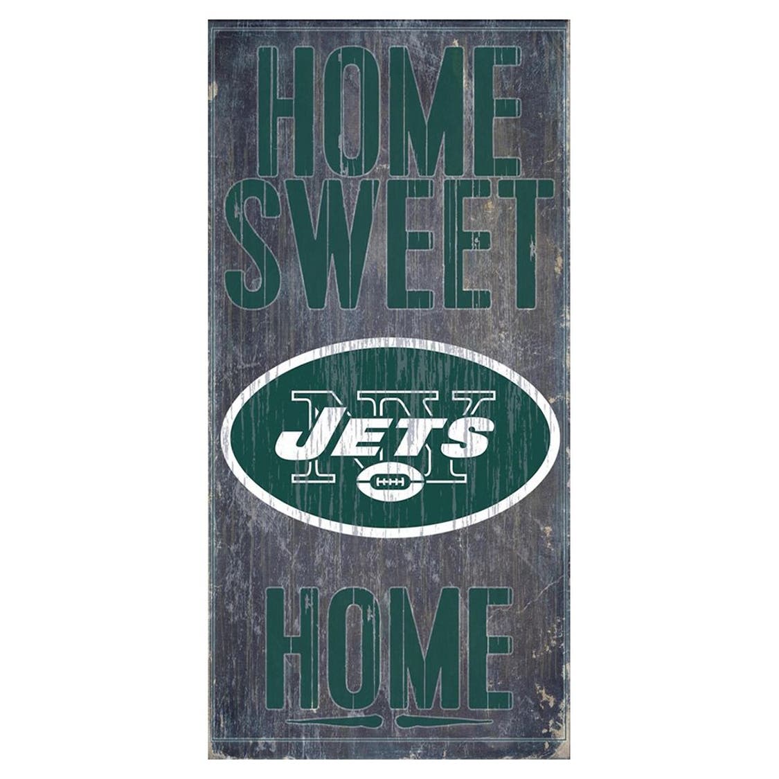 New York Jets Wood Home Sweet Home Sign 6x12"