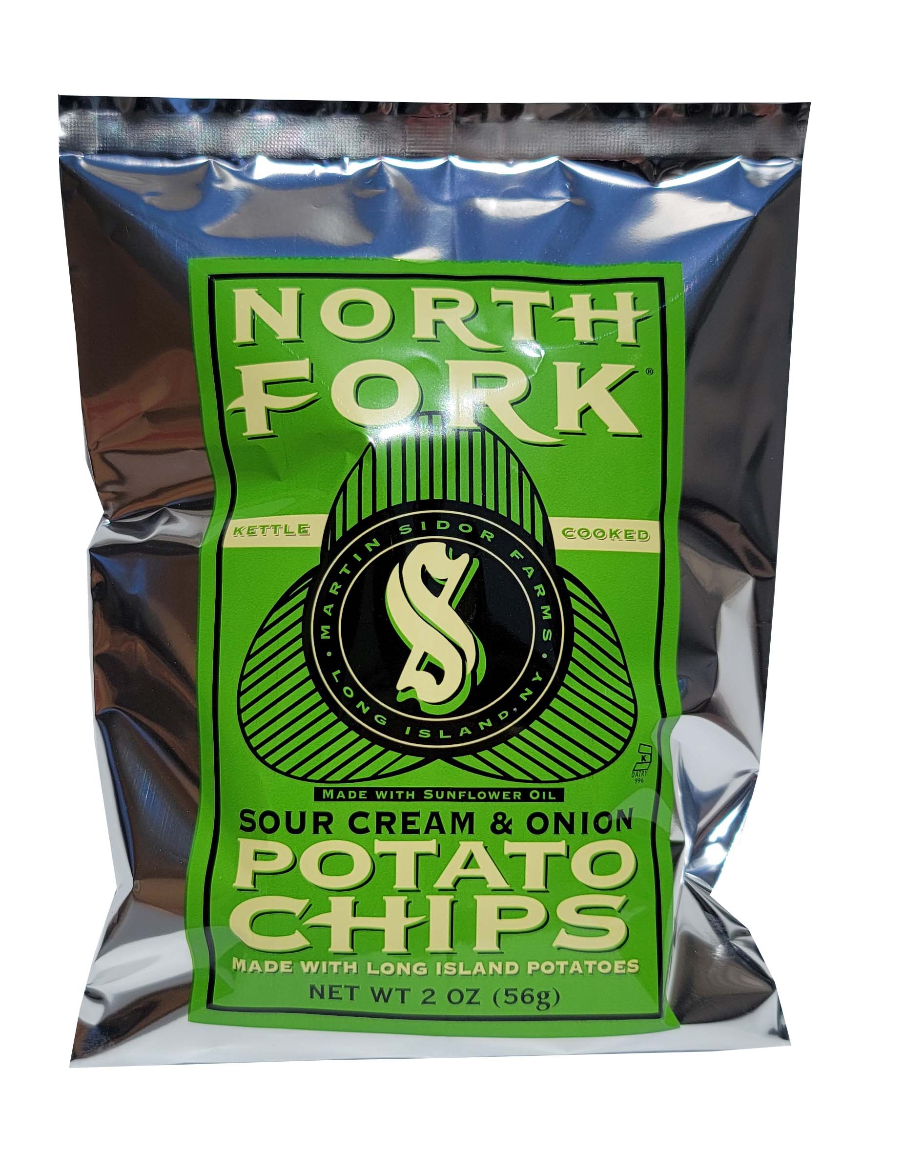 North Fork Kettle Potato Chips Sour Cream Onion 2oz 24ct