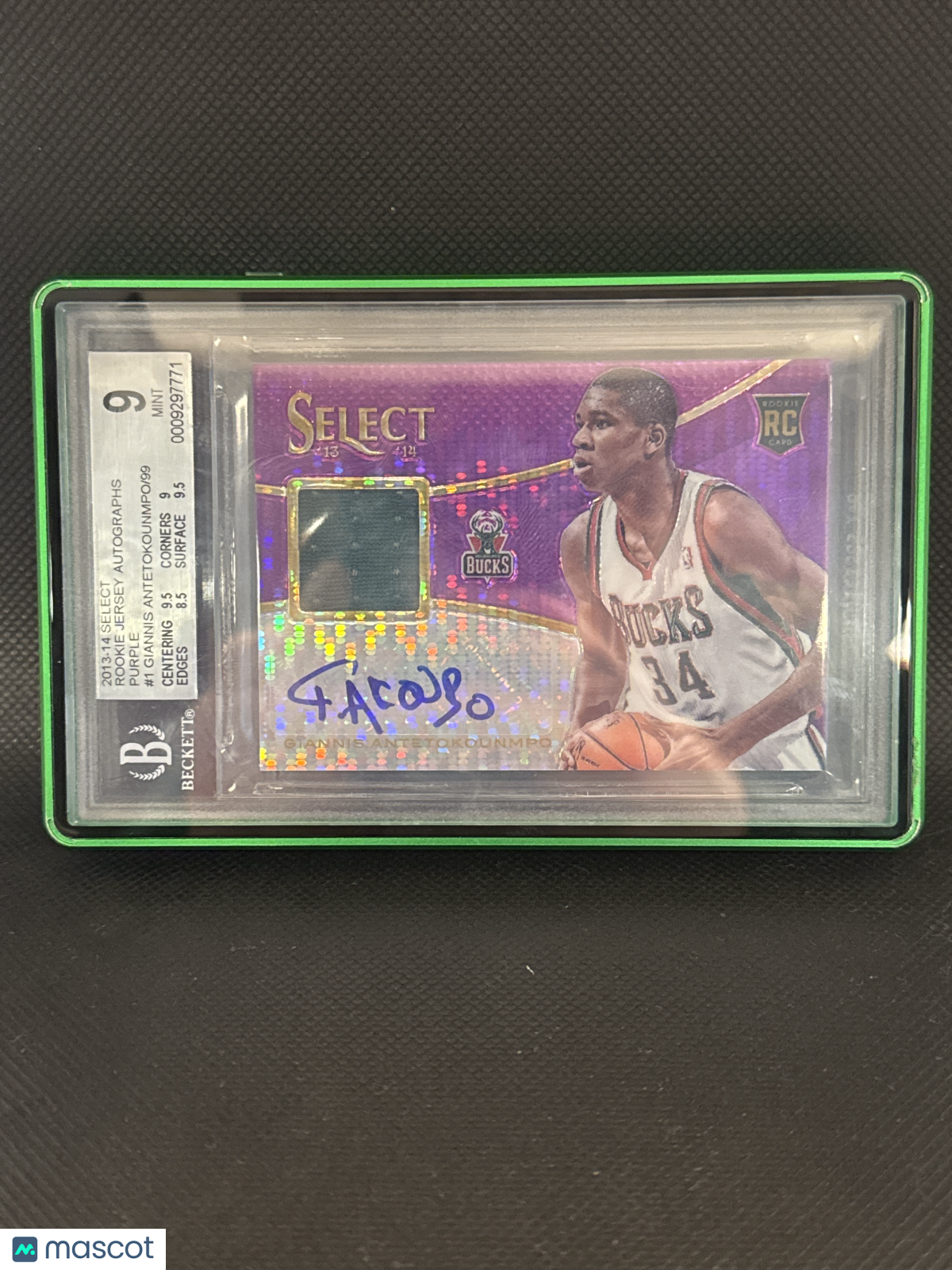 2013 Select Giannis Antetokounmpo Rookie Auto /99 BGS 9 Auto 10