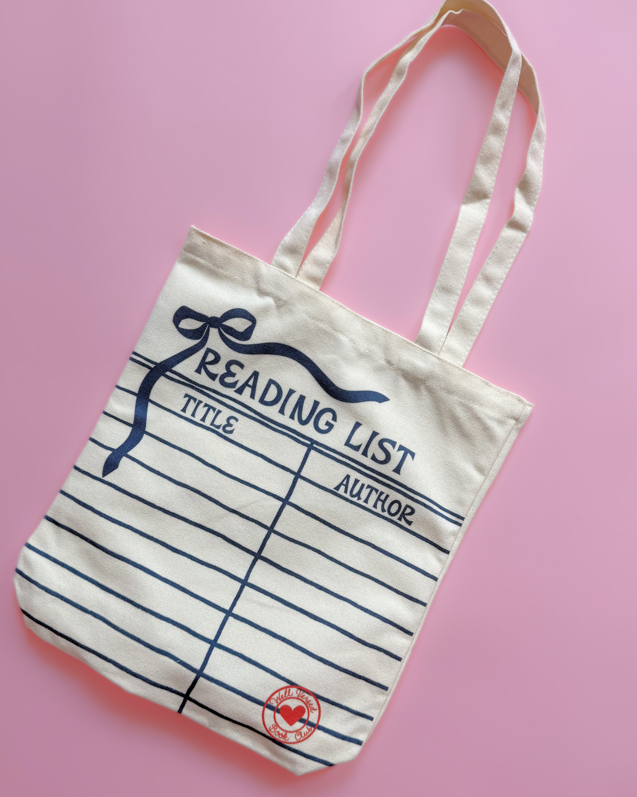 Bookish Canvas Totes | Reading List | Library Card: Reading List