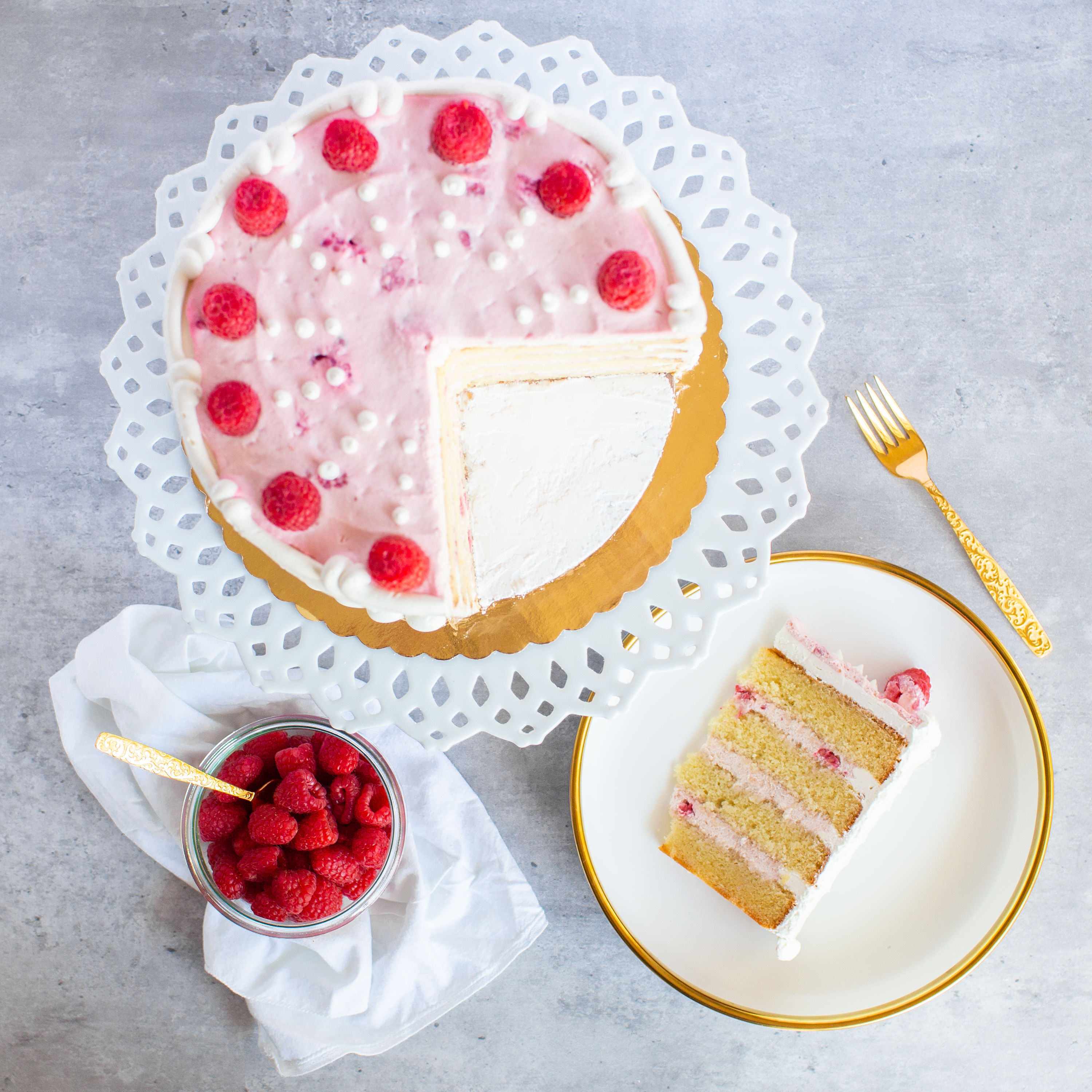 Raspberry Mousse Cake