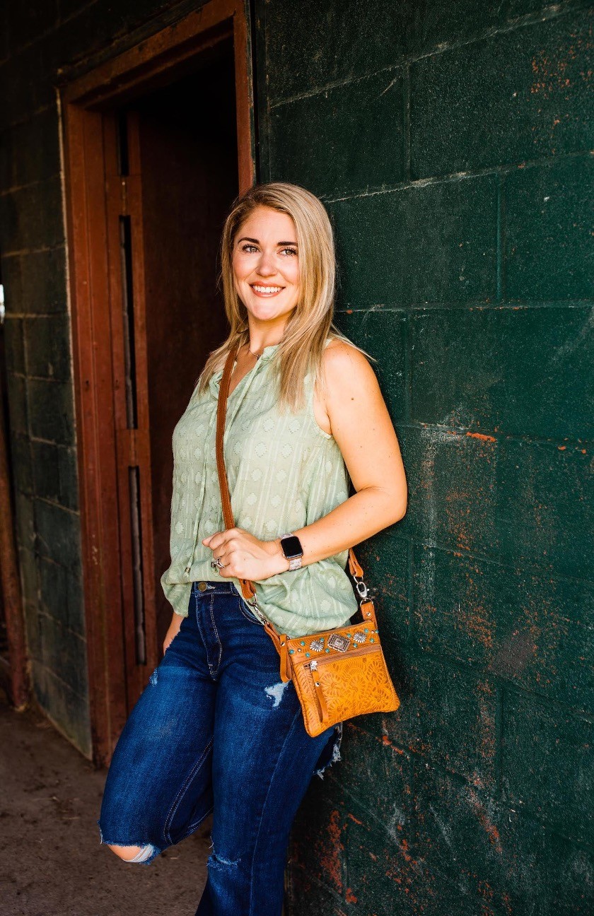American West Turquoise Mesa Trail Rider Crossbody/Hip Bag