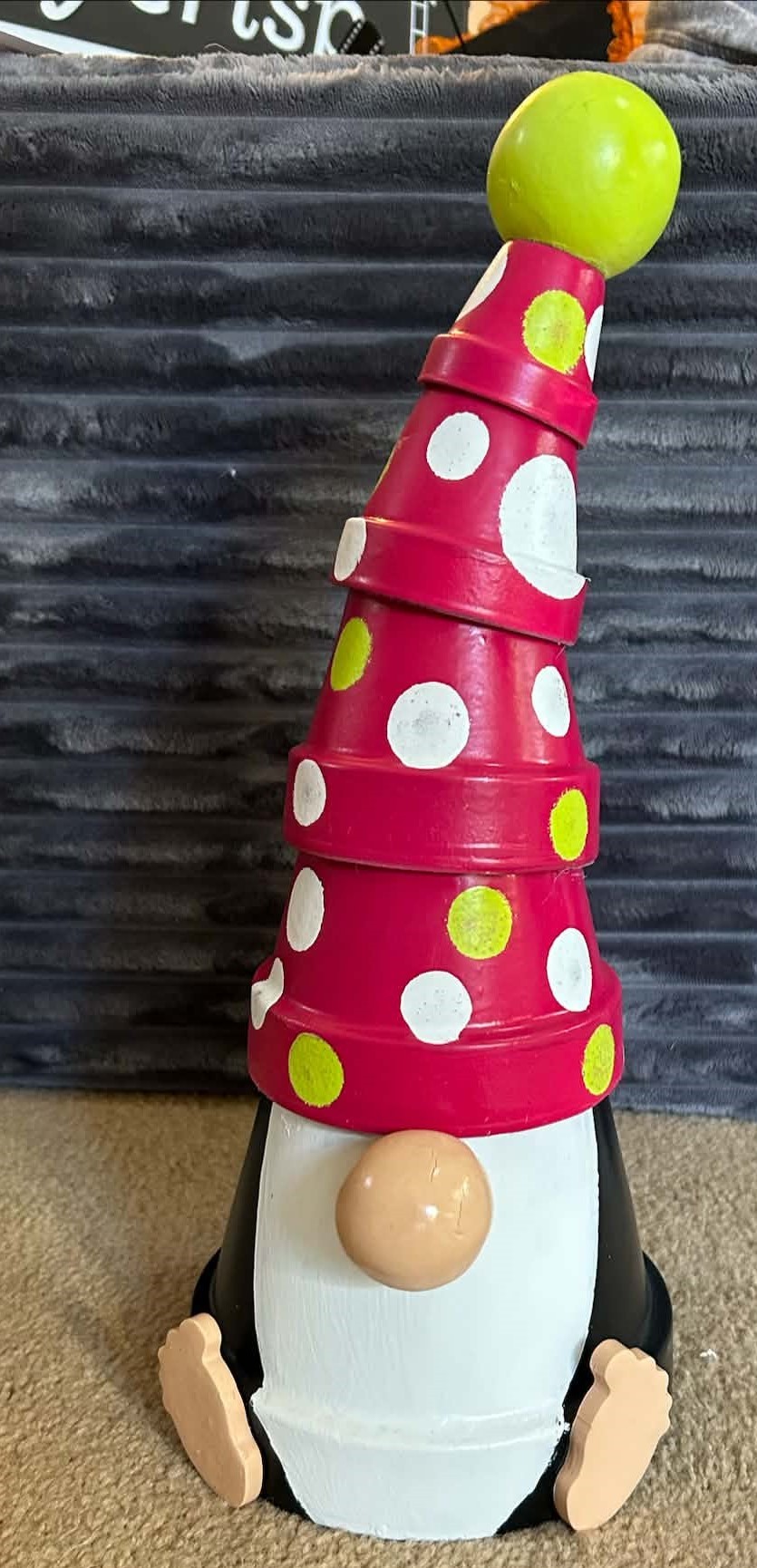 Gnome - Large - Red/Green with Green Ball on Head